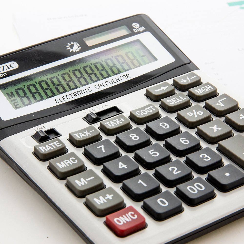 12-Digit Desktop Calculator w/ Profit Calculation &amp; Tax Functions