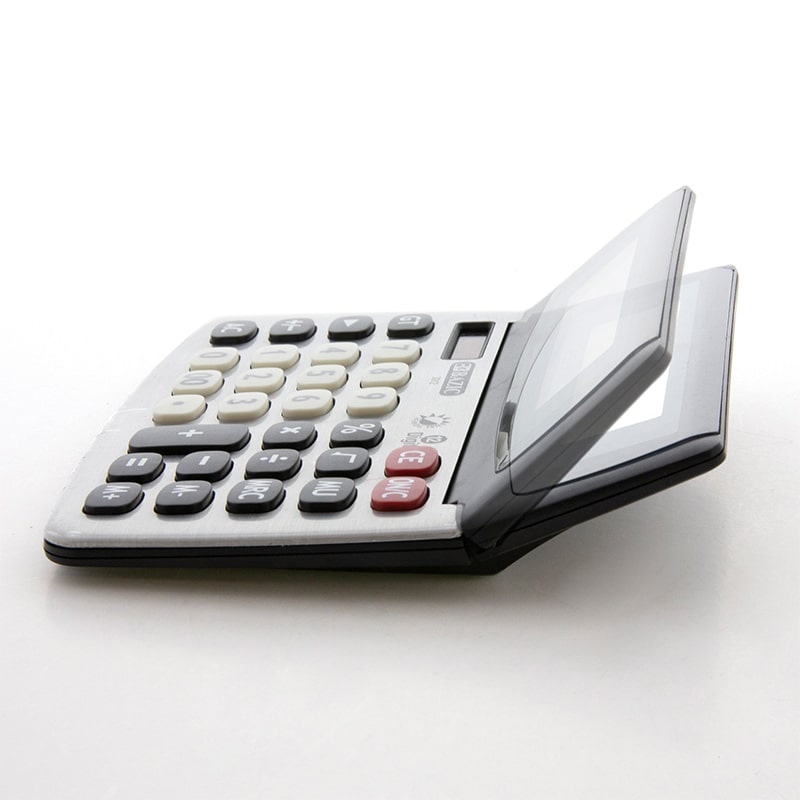 12-Digit Dual Power Desktop Calculator w/ Adjustable Display