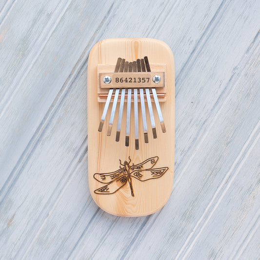 Dragonfly Engraved Thumb Piano